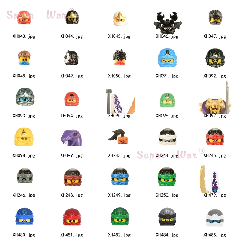 Одиночный ниндзя Кай Джей Коул Зейн Ллойд Ву ния Ронин модели Фигурки голова