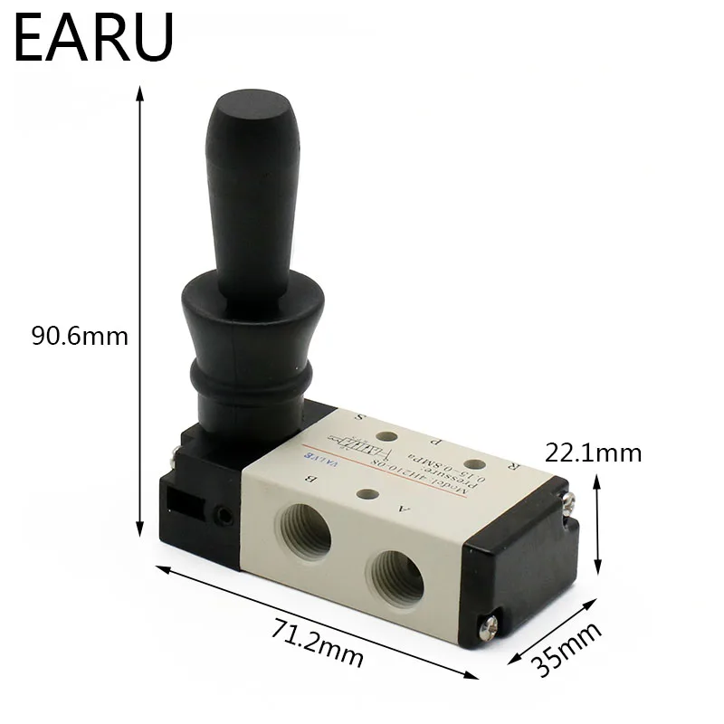 1 шт. 5 способ 2 Pos 1/" PT BSP ручной рычаг управляемый Воздушный Ручной Клапан 4H210-08 5 портов 2 Позиции