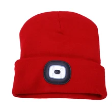 Унисекс, осенне-зимняя шапка со светодиодной подсветкой, теплые шапочки, уличная рыболовная вязаная шапочка для бега, шапка со вспышкой, фара для кемпинга, альпинизма, шапка s