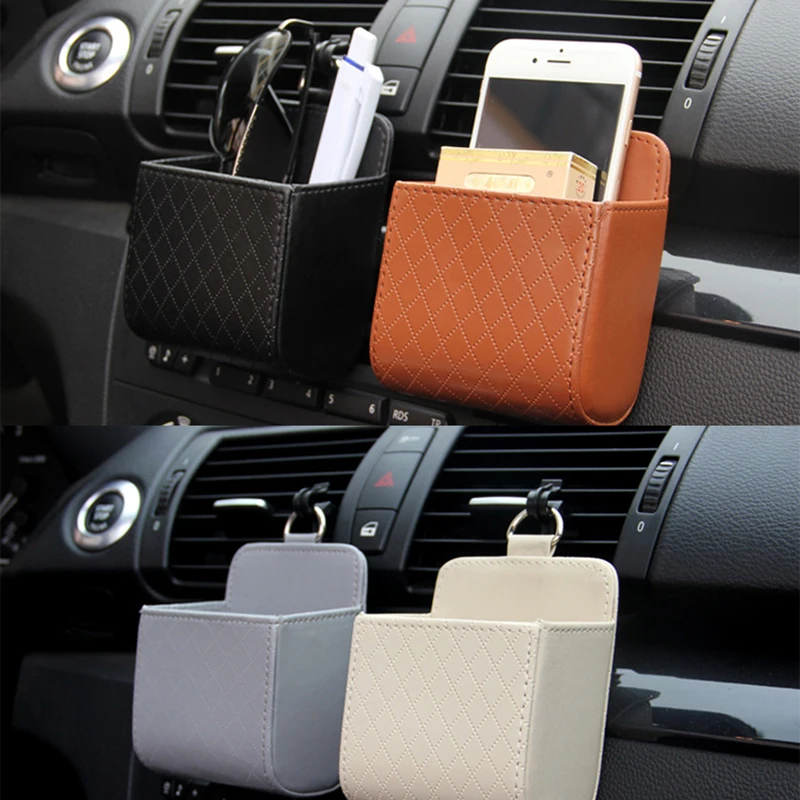 Vent Outlet Box Car Phone Holder Storage Bag Organizer For Ford Taurus