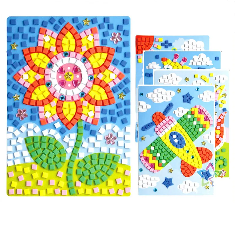 Мозаичный пазл 3d мозаики наклейки из пены ЭВА для детей 1 набор|Создание мозаики| |