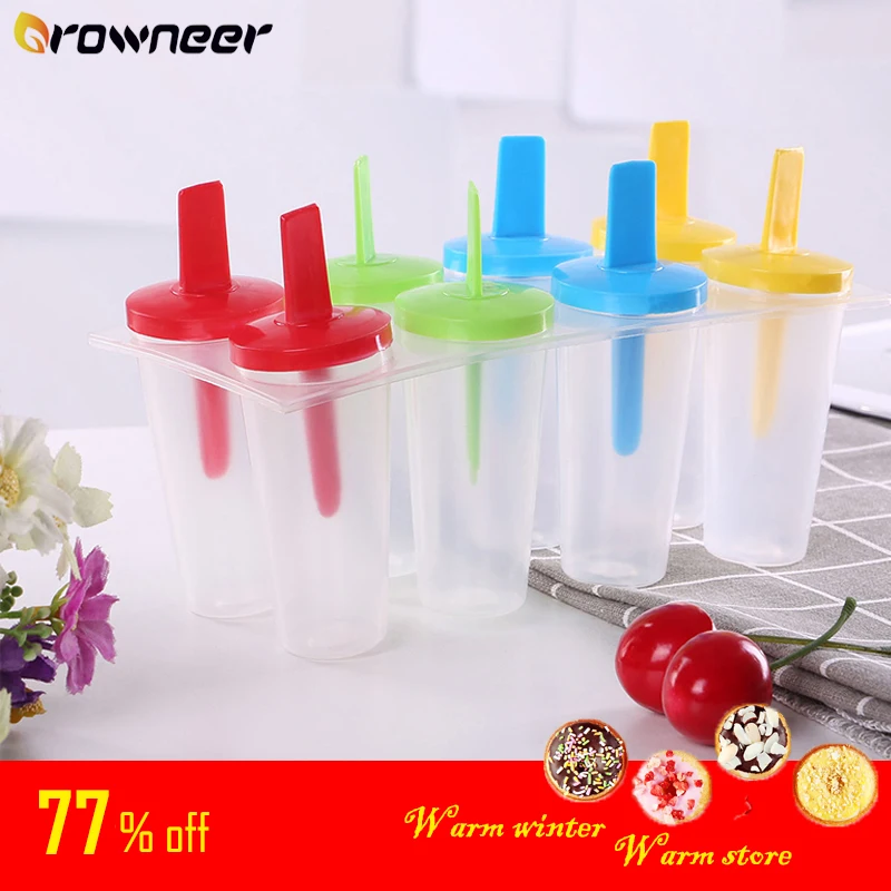 4/8/10 Cells DIY Popsicle Molds Ice Cream Makers Kitchen Tools Reusable Frozen Pop Moulds Eco-Friendly Stocked Juices Purees | Дом и сад