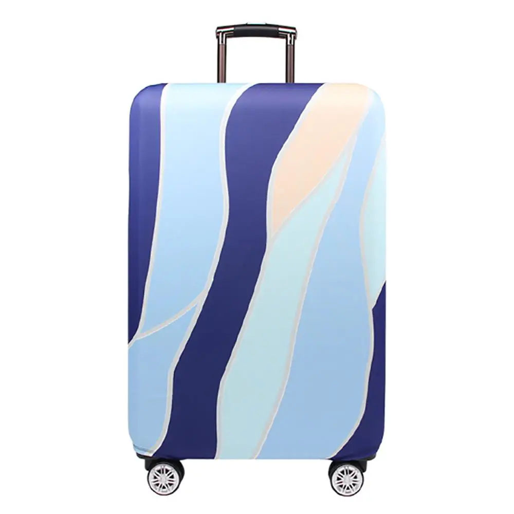Толстый защитный чехол для багажа для путешествий, чехол для багажника, подходит для чемодана 18 ''-32'' с волнистым узором, кожаная сумка для путешествий, куртка, пылезащитный чехол - Цвет: Blue
