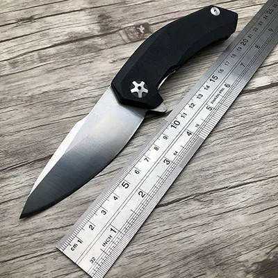 Черный BMT ZT0095 Охотничий Тактический складываемый карманный нож подшипник G10 Ручка боевые наружные ножи выживания для кемпинга EDC инструменты - Цвет: Черный