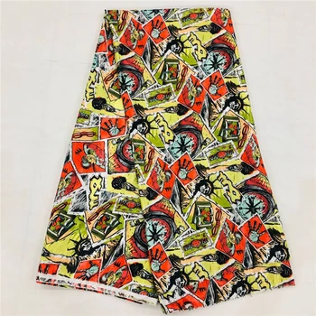 

Modal Organza Satin Silk Fabric African Soft SILK Wax Print Fabric 5 yard chiffon Silk Lace fabric Imitated Ankara Fabric 051204