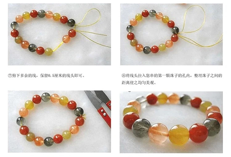 DIY Manual Handmade Bracelets Cord Accessories Material Circle Buddhist Prayer Bead Beaded Bracelet Crystal Cable Elastic Cord