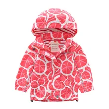 Новое поступление, модная детская куртка унисекс с капюшоном, г. Верхняя одежда с геометрическим рисунком детская ветровка, весенне-осенняя одежда