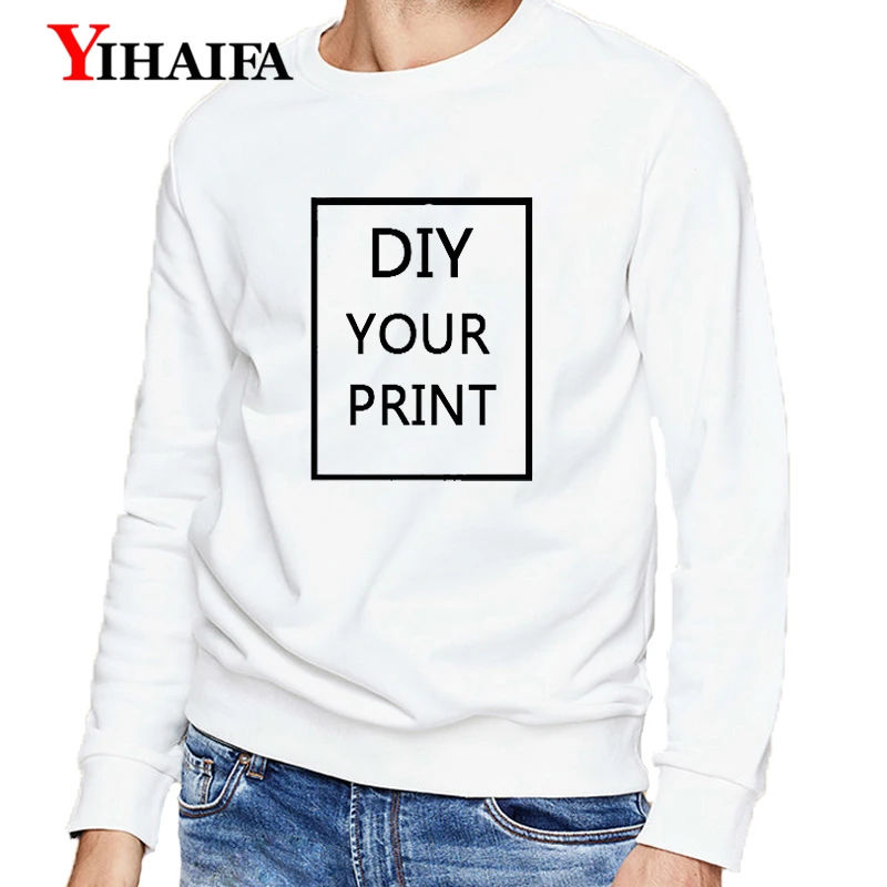 

Mens Hoodie Sweatshirts Customize Printed DIY Graphics Streetwear Design Pullover Long Sleeve Tracksuit Autumn Tops