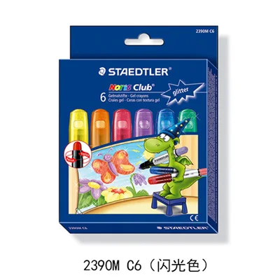 Flash color Staedtler kredki вращающийся карандаш 2390 Детский 6 цветов безопасный нетоксичный детский карандаш стеклянная щетка для окна - Цвет: Flash color