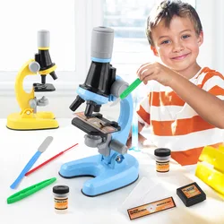 Microscope biologique pour enfants, Kit de jouets éducatifs pour enfants, Led 100x1200x 