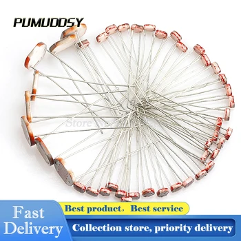 

5PCS GL12528 LDR Dependent Resistance 12528 Light Sensitive Resistor 12mm Photoresistor Resistor