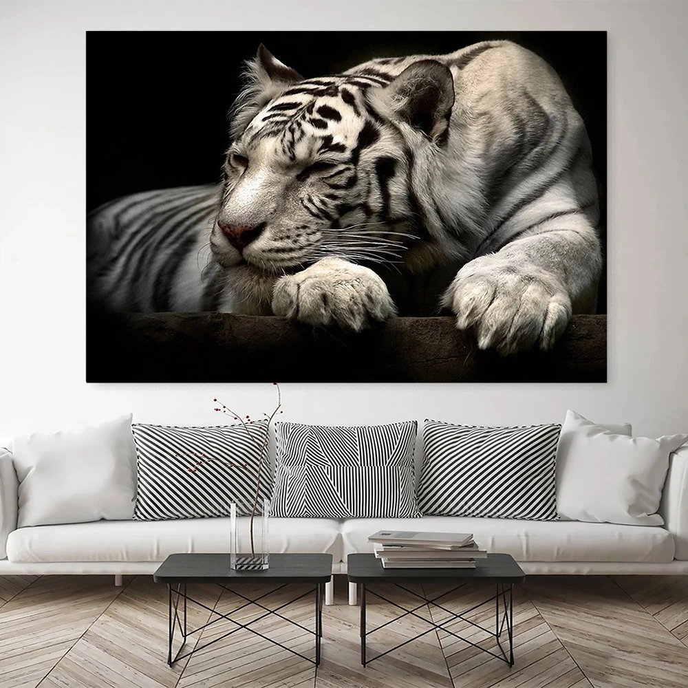 Big Tiger Photo Picture Photo Print On Framed Canvas Wall Art Home Decoration 