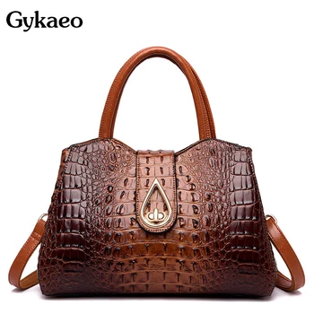 

Gykaeo Luxury Handbags Women Bags Designer Fashion Crocodile Pattern Tote Bag Ladies Large Capacity Shoulder Bags Bolsa Feminina