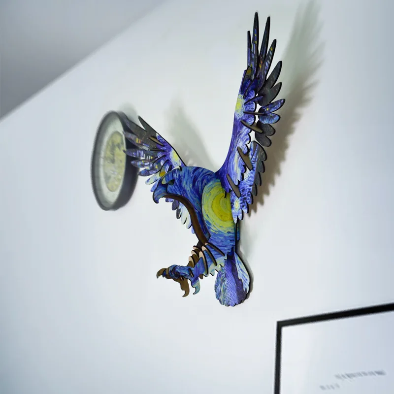 

69cm DIY 3D Wooden Eagle Unicorn Art Home Office Wall Hanging Decoration Storage Holders Racks Home Decoration Accessories