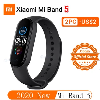 

Original Xiaomi Mi Band 5 Smart Bracelet 5 Color AMOLED Screen Heart Rate Sleep Step Swim Sport Monitor APP Miband 5