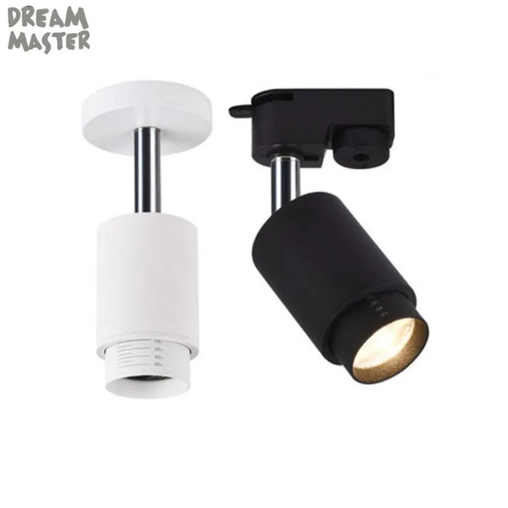 

Nordic 15 to 60 deg zoomable Led Track Light Rotatable Coffee Shop Clothing Store Rail Track Spotlight Cabinet LED Spotlight