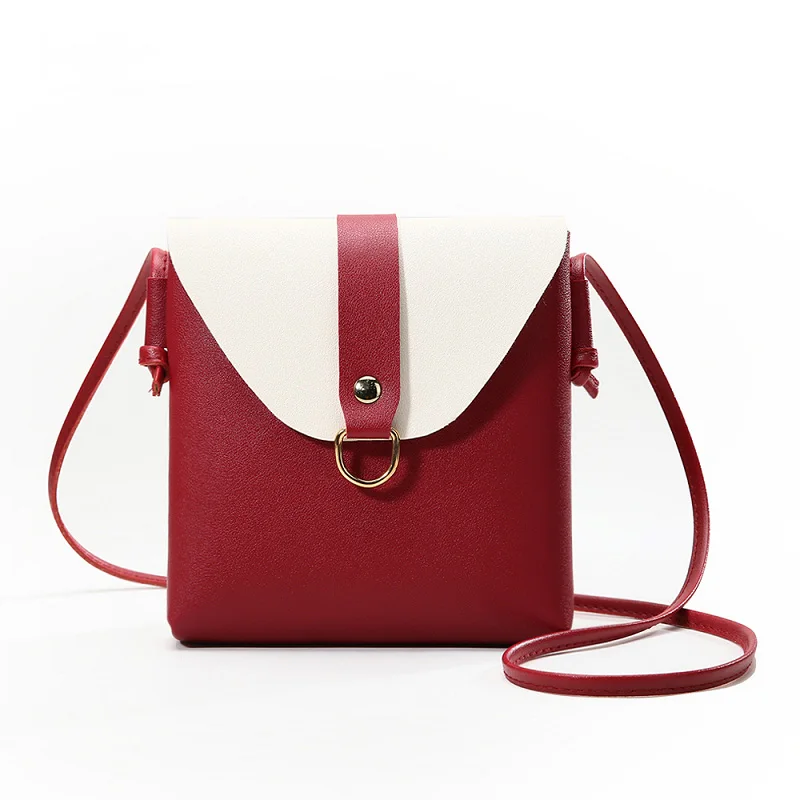 Модная женская маленькая сумочка, сумки-мессенджеры, милые яркие цвета, роскошная женская сумка через плечо, дизайнерский кошелек, мини сумки для мобильных телефонов - Цвет: Red