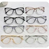 New Fashion Vintage Gradient Eyeglasses For Nearsightedness Anti Blue Light Myopia Unique White Legs Cat Eye Glasses Frame 4