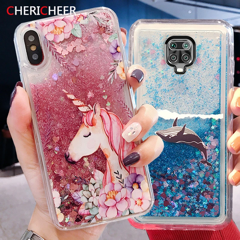 Funda Líquida De Unicornio Para Xiaomi Redmi 9a 9 9c Redmi 9 T Redmi Note 9 Pro Max 9 T 9 T S Funda De Silicona Con Purpurina Fundas Antigolpes Para Teléfono Aliexpress