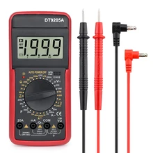 Multimetro digitale portatile DC AC voltmetro capacità Hz Ohm Diode Tester professionale portatile 20A Avometer DT9205A