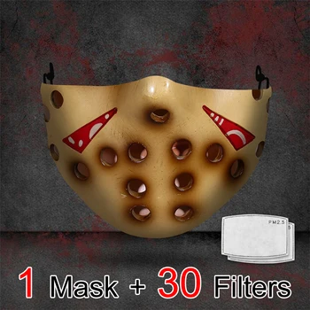 

Fashion 3D Print Adult Mouth Cover Reusable Washable Face Mask Halloween Party Grimace Funny Mask