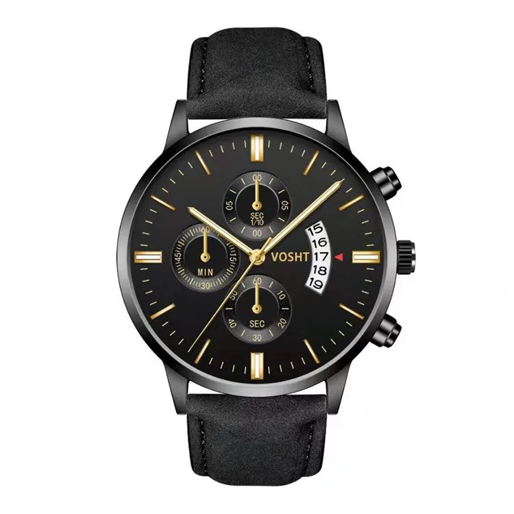 

Men Business Watch Three-Eyed Six-pin Measuring with Calendar Watch Sports Casual Outdoor Versatile Quartz Watch