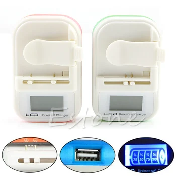

New Universal LCD Battery Charger Indicator Screen US Plug For Mobile Cell Phone