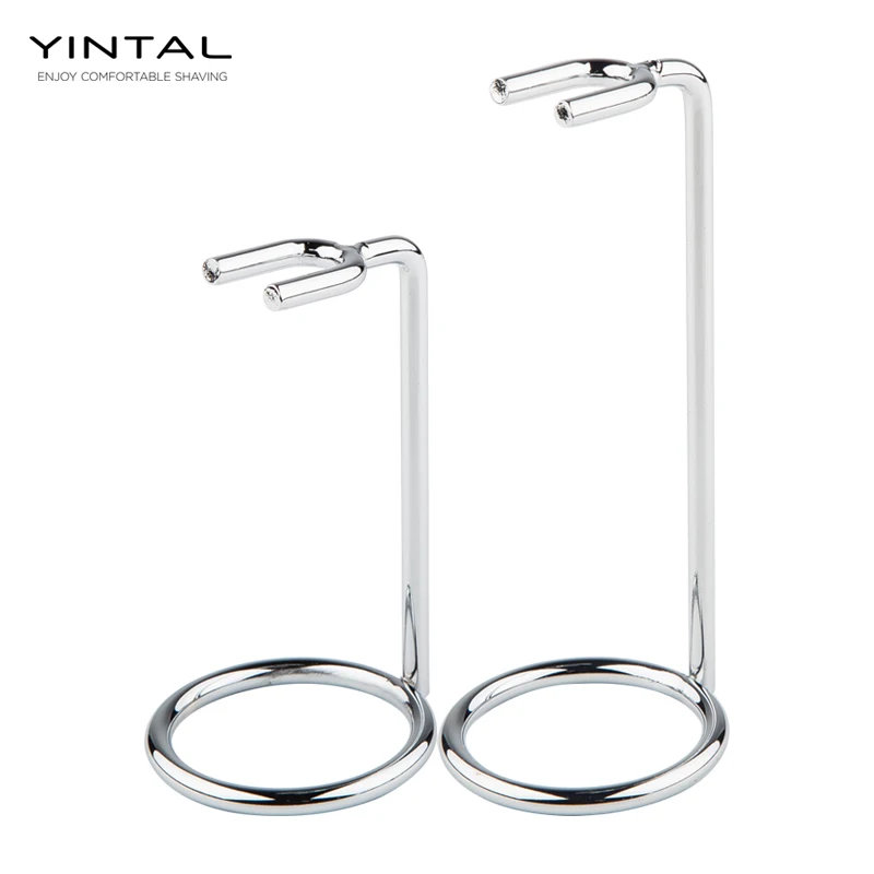 

Men Metal Art Shaving Brush Stand Razor Base Chromed Silver Shaving Razor Beard Clean Shaver Kit Cartridge Easy Carry