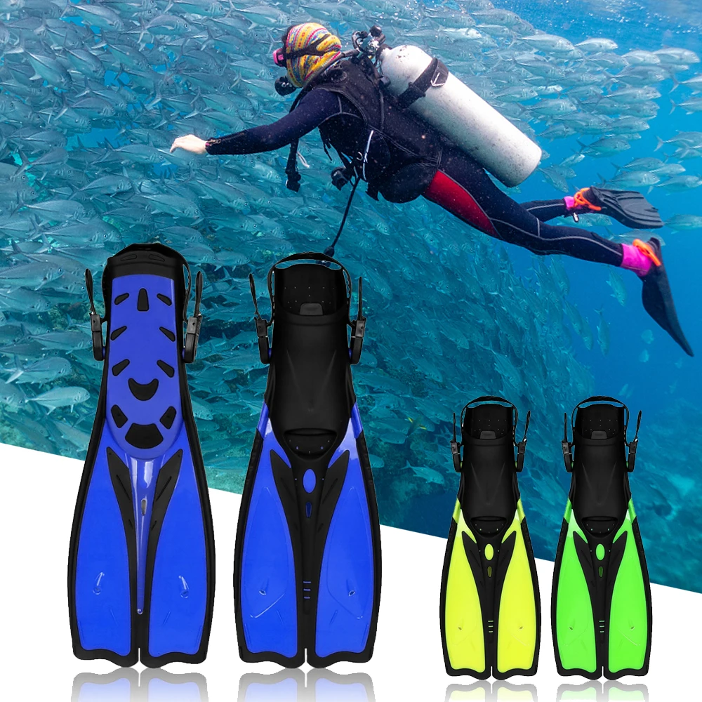 Profession Swimming Fins Adult Water Sports Snorkeling Diving Foot Flippers Flexible Comfort Long Blade | Спорт и развлечения