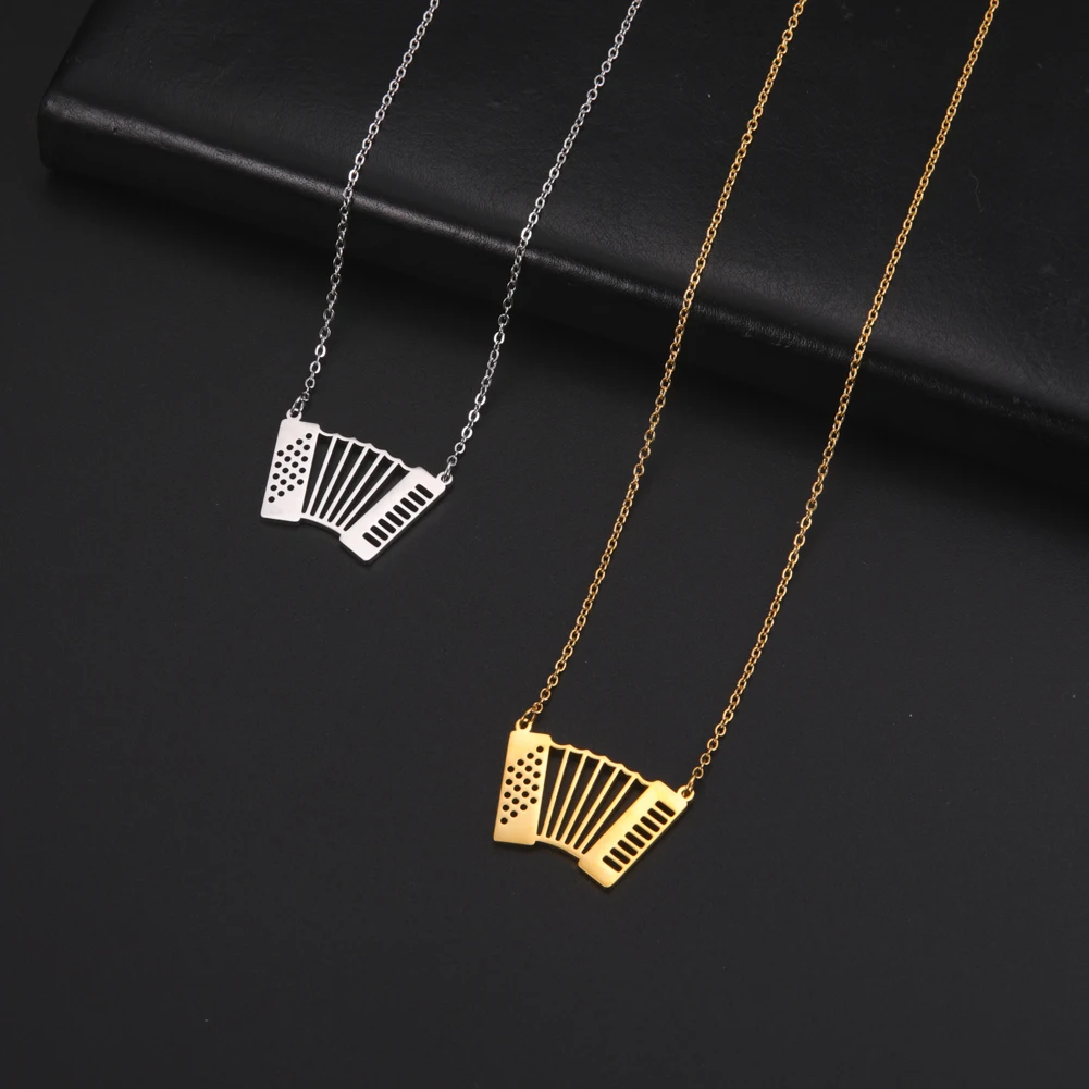 My Shape Accordion Necklace Stainless Steel Pendant