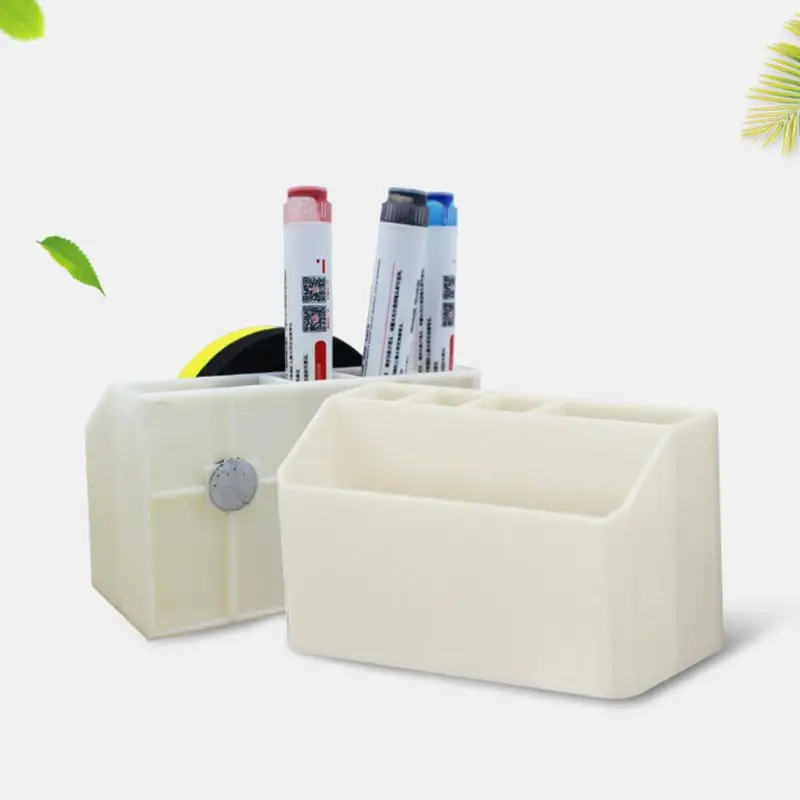 

Magnetic Whiteboard Marker Pencil Pen Holder Organizer School Office Storage Box