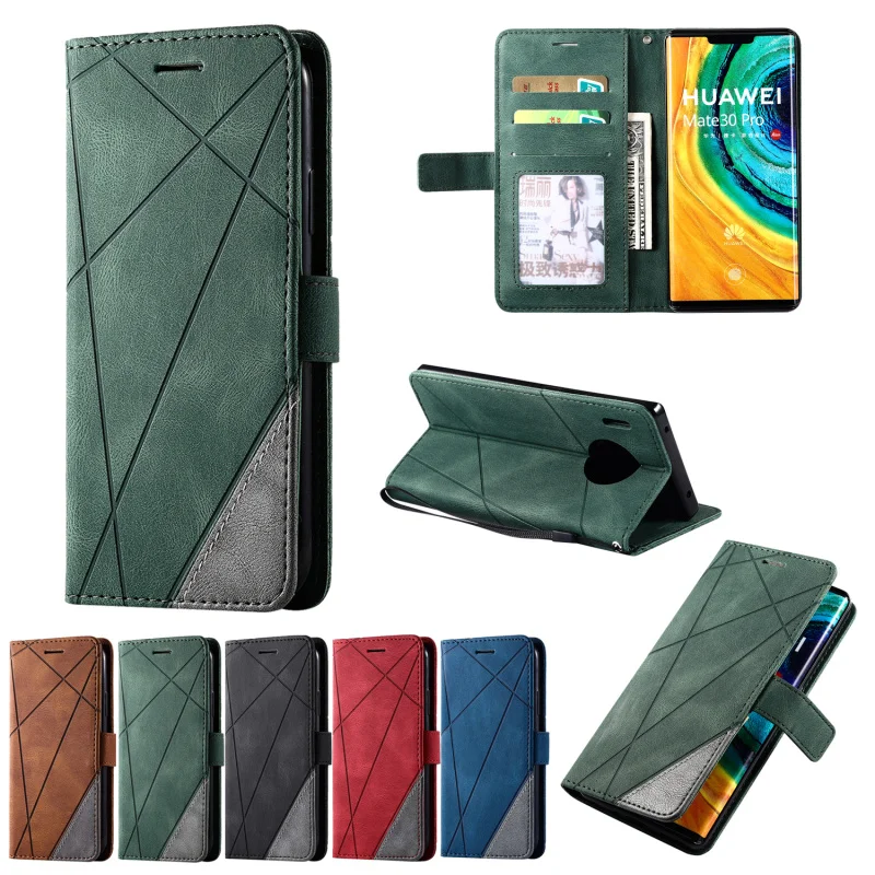 Кожаный чехол-книжка с магнитной подставкой и бумажником для Huawei Mate 30 20 P40 P30 P20 Lite