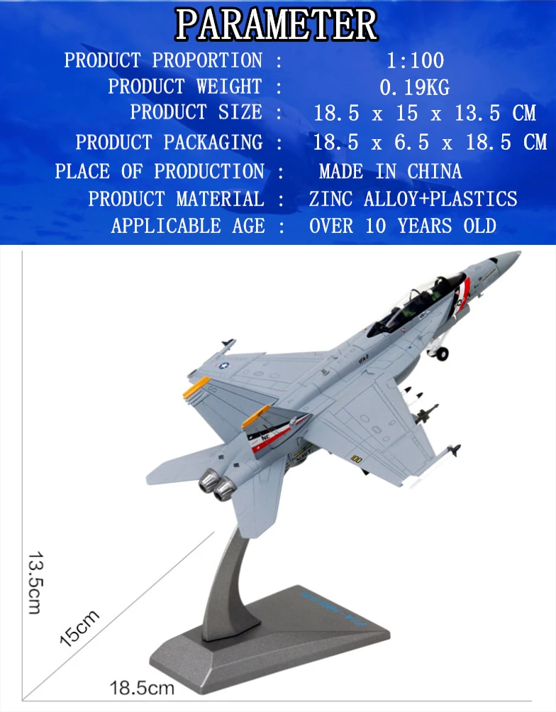 Terebo 1:100 американская Hornet F/A-18F модель самолета из сплава военные украшения коллекция подарок