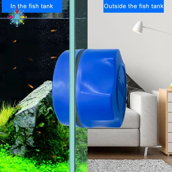 

Window Cleaning Magnet Clean Brush Aquarium Fish Tank Magnetic Glass Floating Algae Scraper Curved Glass Cleaner Scrubber Tool