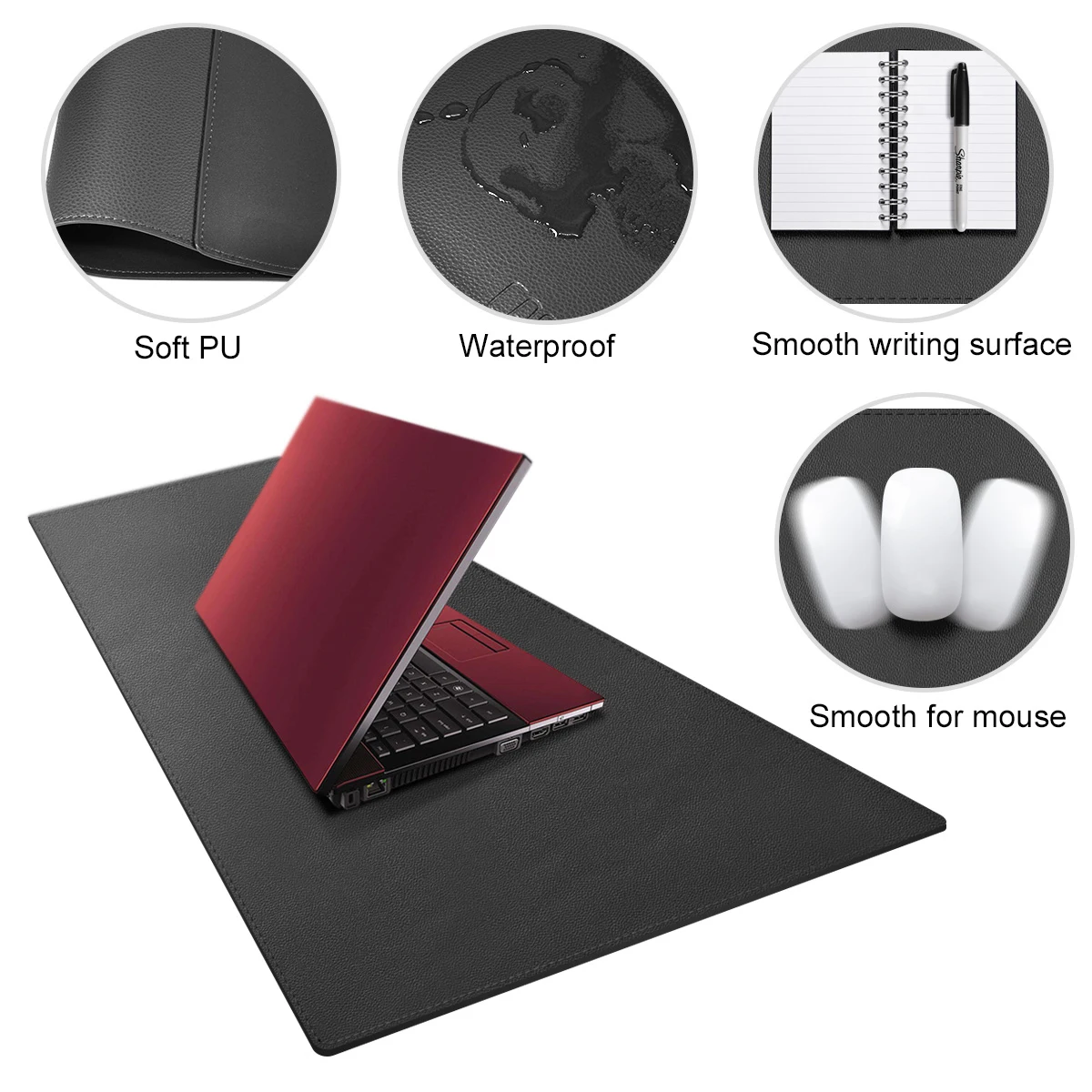 CACOY двухсторонняя 100x40 см пригодная для использования Mo pad портативная большая клавиатура Pad водонепроницаемая PU кожаная Подложка для стола коврик для рабочего стола для офисного использования
