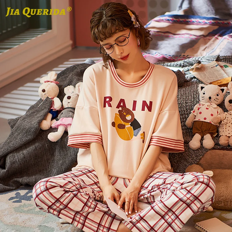Модная Пижама размера плюс Новая Домашняя одежда женские пижамы с коротким