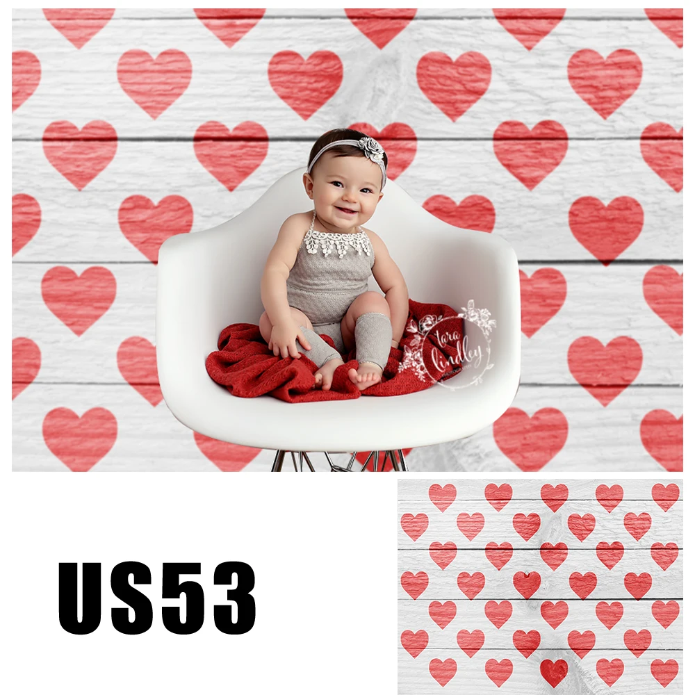 HUAYI фон для фотосъемки День Святого Валентина Love Hearts деревянный новорожденных