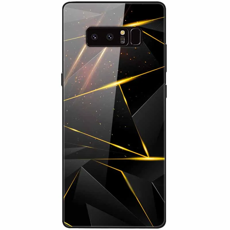 cute phone cases for samsung  Tempered Glass Cover For Samsung Note 8 Case Note9 Hard Protective Funda For Samsung Galaxy Note 10 Plus 9 Cases Luxury Bumper kawaii phone case samsung Cases For Samsung