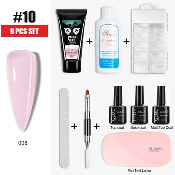 

ROHWXY UV Nail Gel Polish Kit For Nail Extension Poly Acrylic Gel Set For Manicure Tools Soak Off Builder Gel For Nails Building