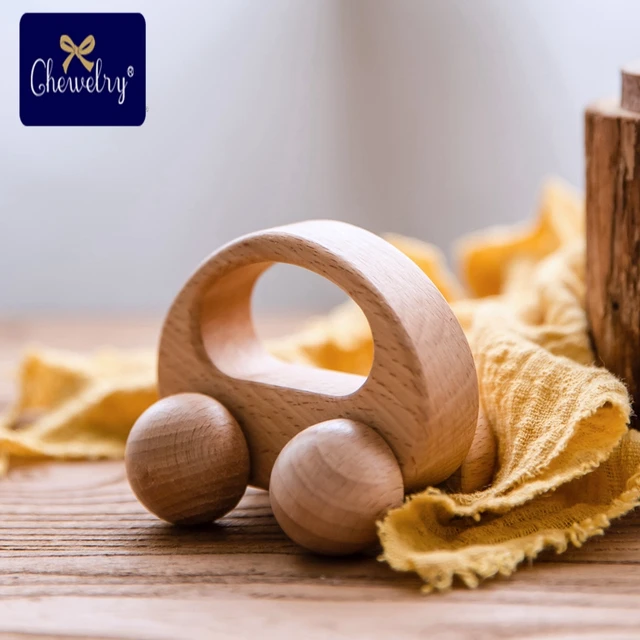 Wooden Toys Beech Wood Blocks 1pc Car Cartoon Educational Montessori Toys For Children Teething Baby Teethers Birthday Gift baby 1