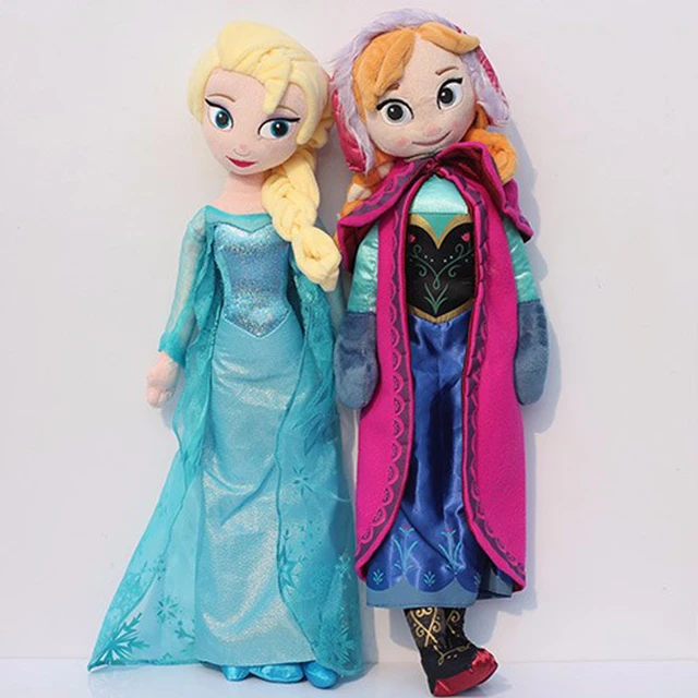 50 CM Frozen Snow Queen Elsa Stuffed Doll Princess Anna Elsa Doll Toys Elza  Stuffed Plush Kids Toys Halloween Birthday Gift - AliExpress