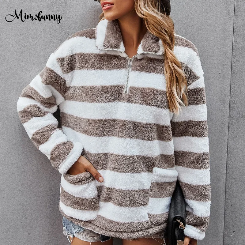 

Mimofunny Winter Faux Fur Coat Women's Jacket Woolen Wool Coat Warm Soft Thicken Warm Female Outwear Elegant Camouflage Parkas