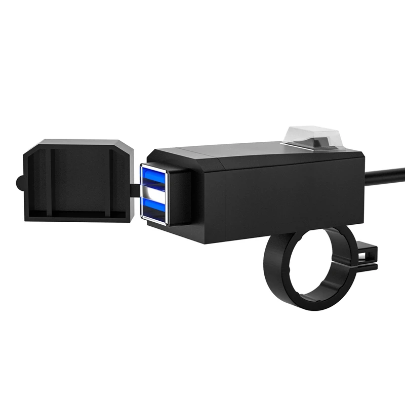 

Lcyonger Car Dual USB Port Charger Socket Adapter Power Outlet Waterproof For Motorcycle Car Accessories