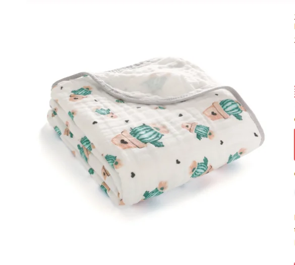 2 слоя s одеяло Пеленальное детское хлопковое постельное белье муслиновое одеяло для путешествий для новорожденных Двухслойное одеяло - Цвет: Армейский зеленый
