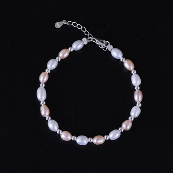 

Colorful Natural Pearl Beads Bracelet For Women 925 Sterling Silver Accessories Gold Plated Elegant Birthstone Jewelry