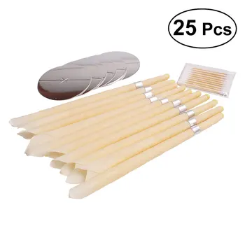 

10Pcs Ear Wax Candle Ear Beeswax Ear Wax Remover With Plug Healthy Care Wax Removal With 5pcs Trays And 10pcs Swab