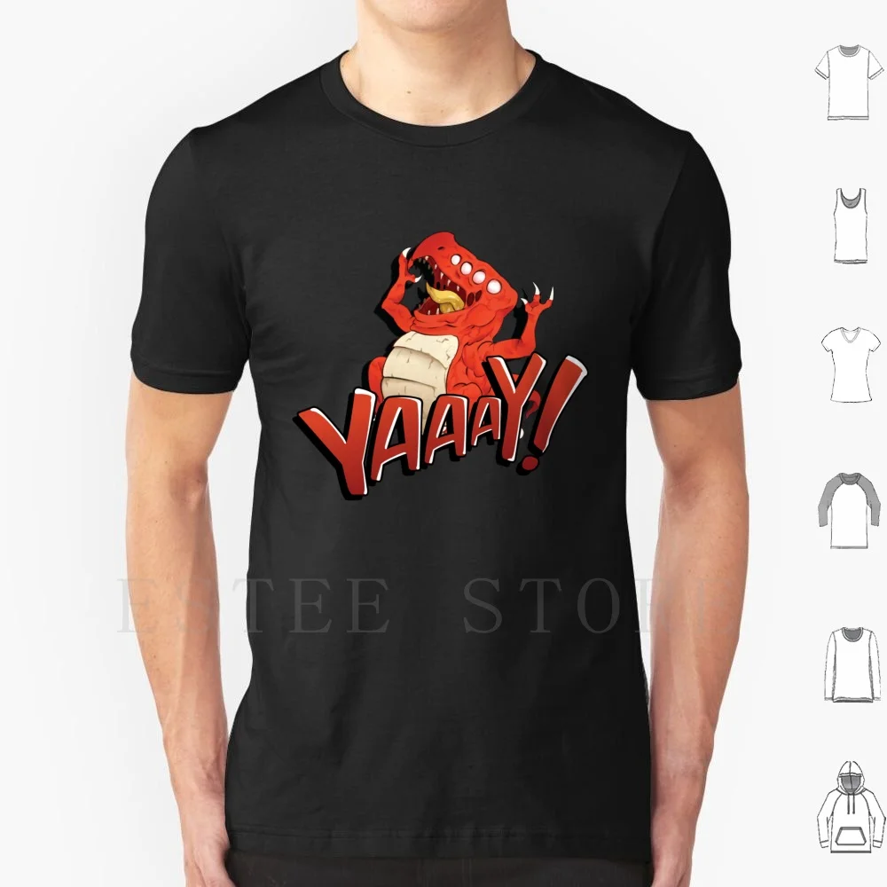 Maglietta Super Yay Di Crocomire Uomo Cotone 6Xl Crocomire Orpheon Yay Metroid Samus