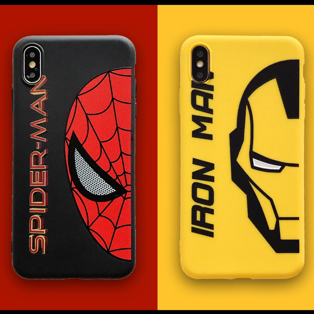 

Case for iPhone 7 8 8p 6s Superhero pattern mobile phone shell for Apple X XS XR soft tpu case