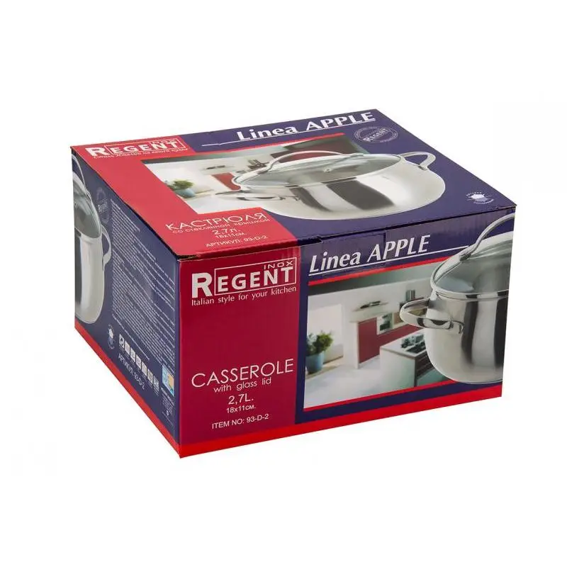 Кастрюля REGENT INOX, APPLE D, 2,7 л