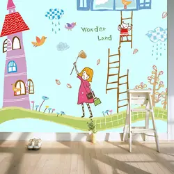 Пользовательские фото обои детская комната спальня гостиная ТВ стены мультфильм обои фоне мужской девушка росписи обоев
